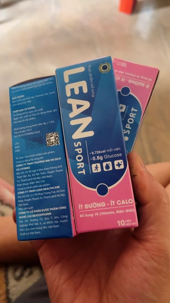 Ảnh viên sủi điện giải Lean Sport từ khách hàng mai***